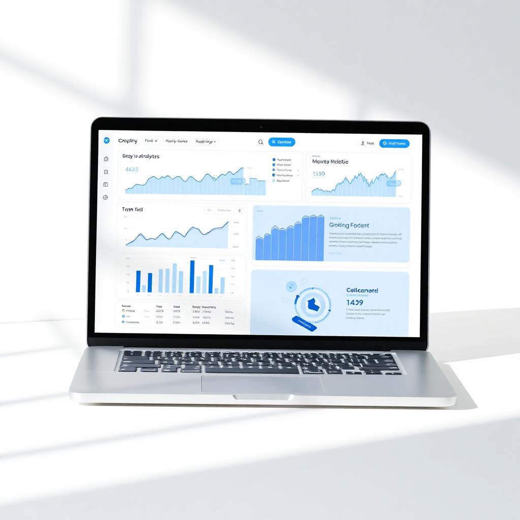 Business website analytics dashboard preview